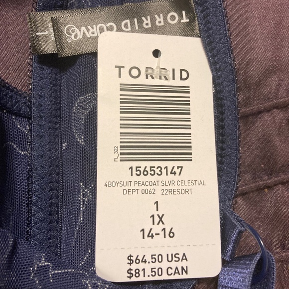 NWT Sexy Torrid Size 1 Mesh Bodysuit - Picture 4 of 5